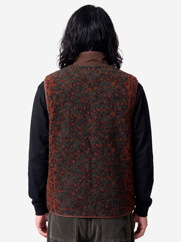 SOUTH2 WEST8 Gilet piping leopardato Rosso Maculato