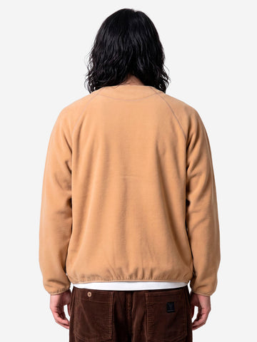 SOUTH2 WEST8 Cardigan con zip in pile beige Beige