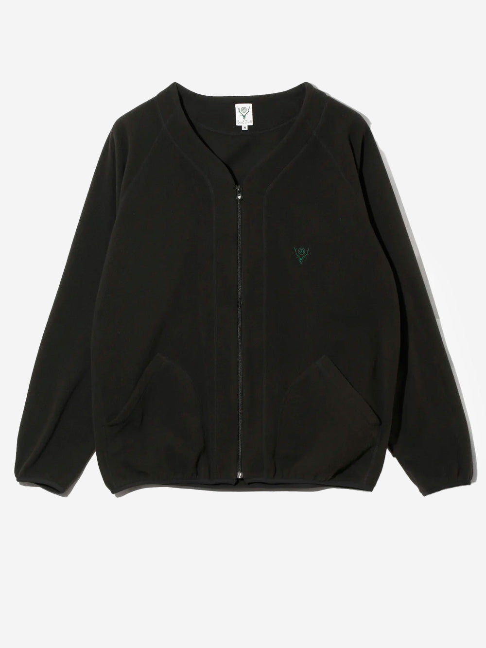 SOUTH2 WEST8 Cardigan con zip in pile nero Nero Urbanstaroma
