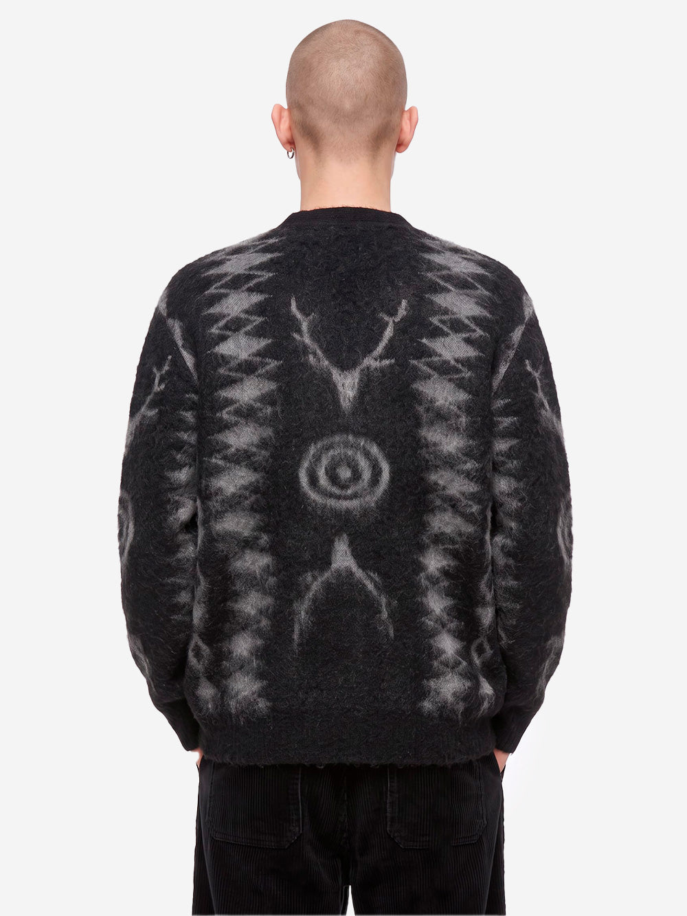 SOUTH2 WEST8 Maglione Skull &Target nero in misto mohair Nero Urbanstaroma