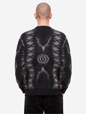 SOUTH2 WEST8 Maglione Skull &Target nero in misto mohair Nero