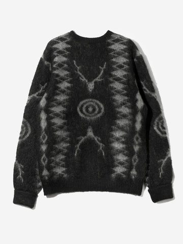 SOUTH2 WEST8 Maglione Skull &Target nero in misto mohair Nero