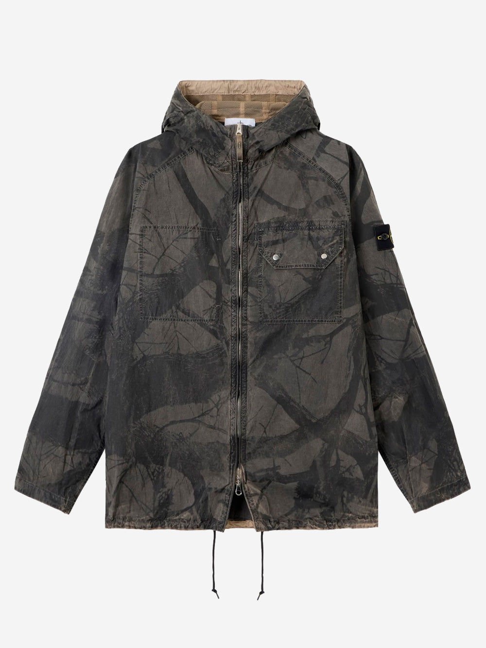 STONE ISLAND Giacca leggera con cappuccio Ruggine Urbanstaroma