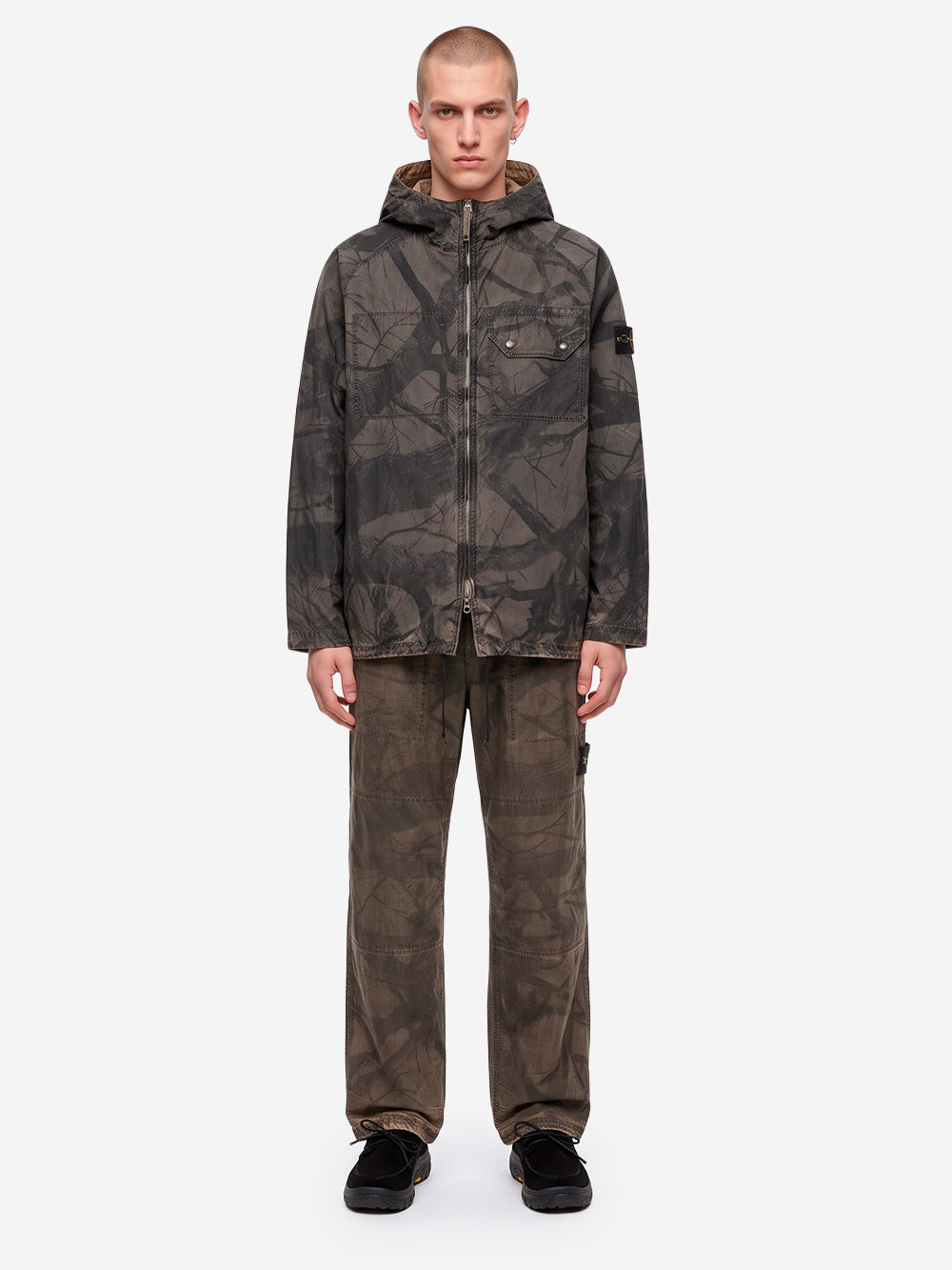 STONE ISLAND Giacca leggera con cappuccio Ruggine Urbanstaroma