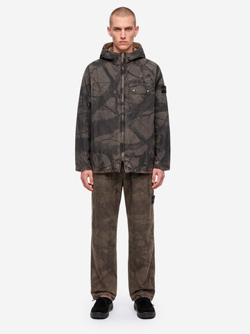 STONE ISLAND Giacca leggera con cappuccio Ruggine