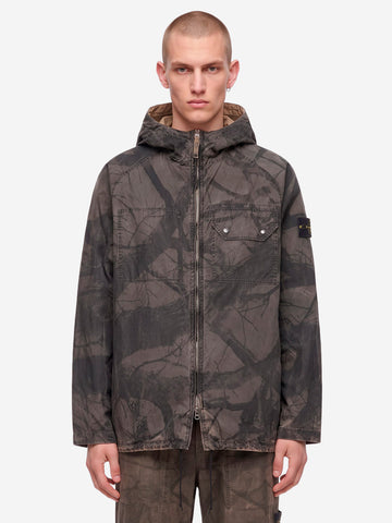 STONE ISLAND Giacca leggera con cappuccio Ruggine