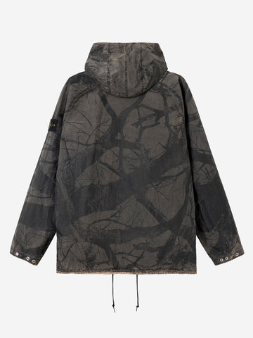 STONE ISLAND Giacca leggera con cappuccio Ruggine