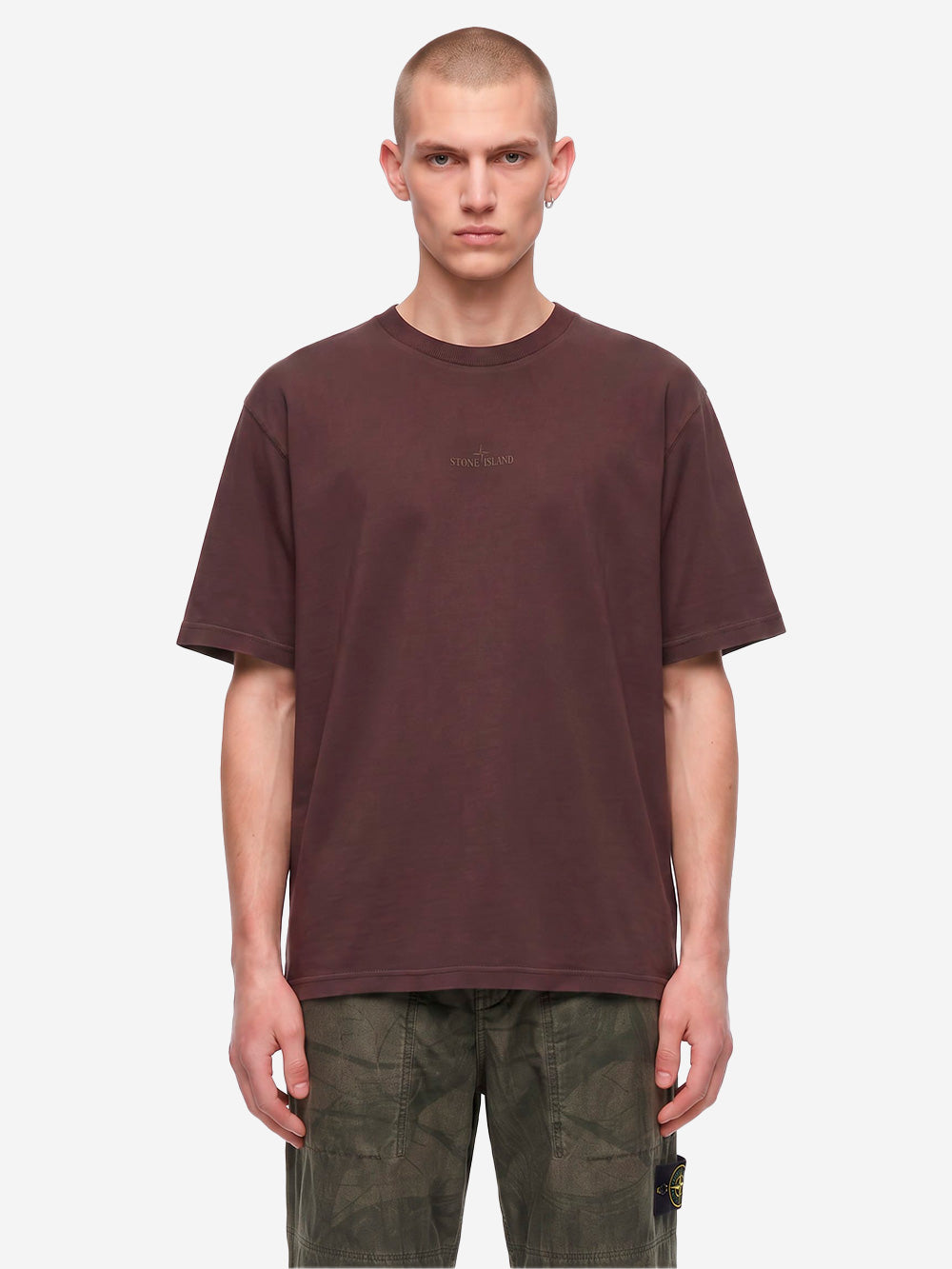 STONE ISLAND T-shirt in cotone vinaccia Vinaccia Urbanstaroma
