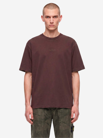 STONE ISLAND T-shirt in cotone vinaccia Vinaccia