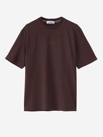STONE ISLAND T-shirt in cotone vinaccia Vinaccia