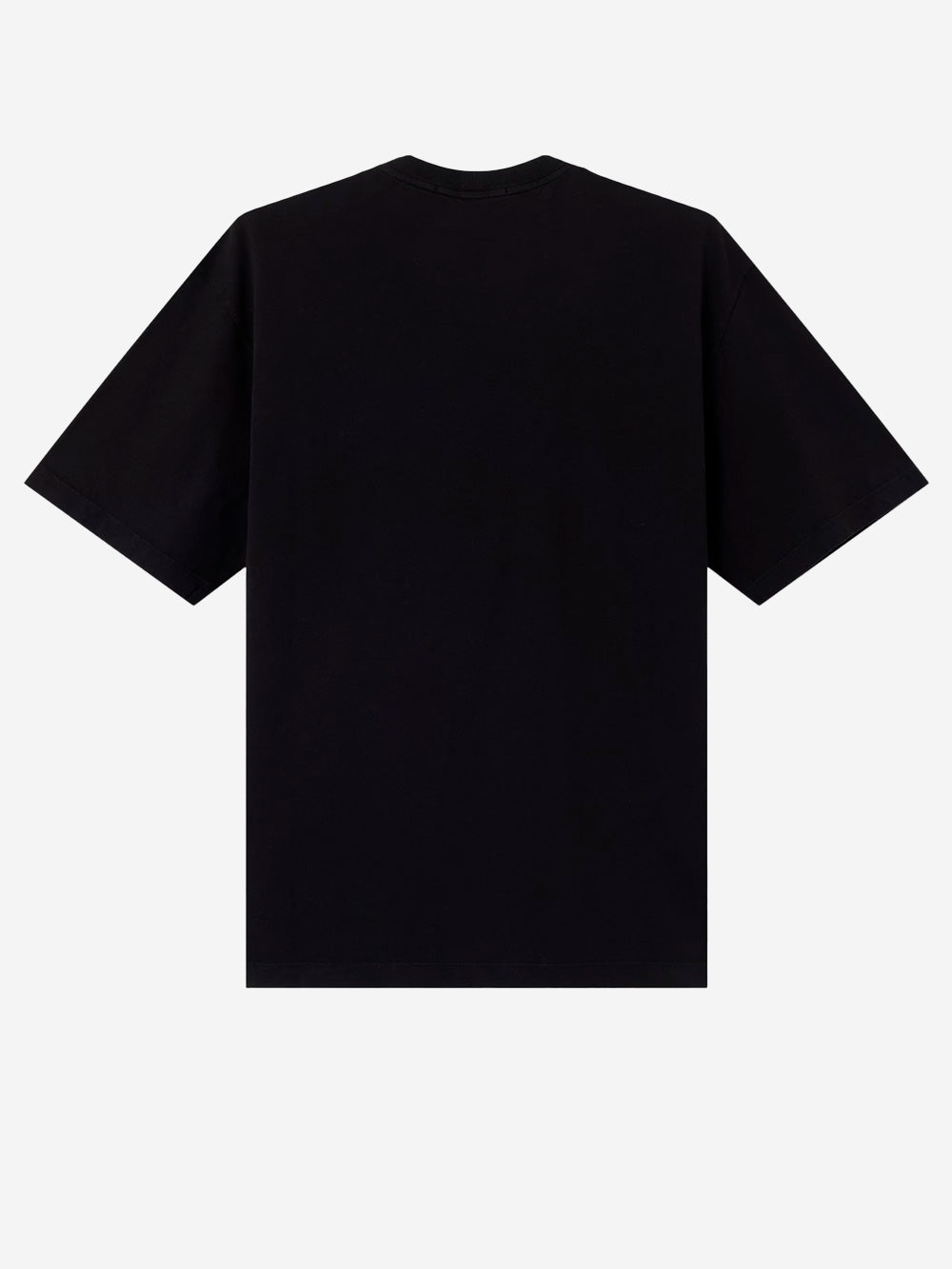 STONE ISLAND T-shirt nera in jersey con logo stampato sulla tasca Nero Urbanstaroma