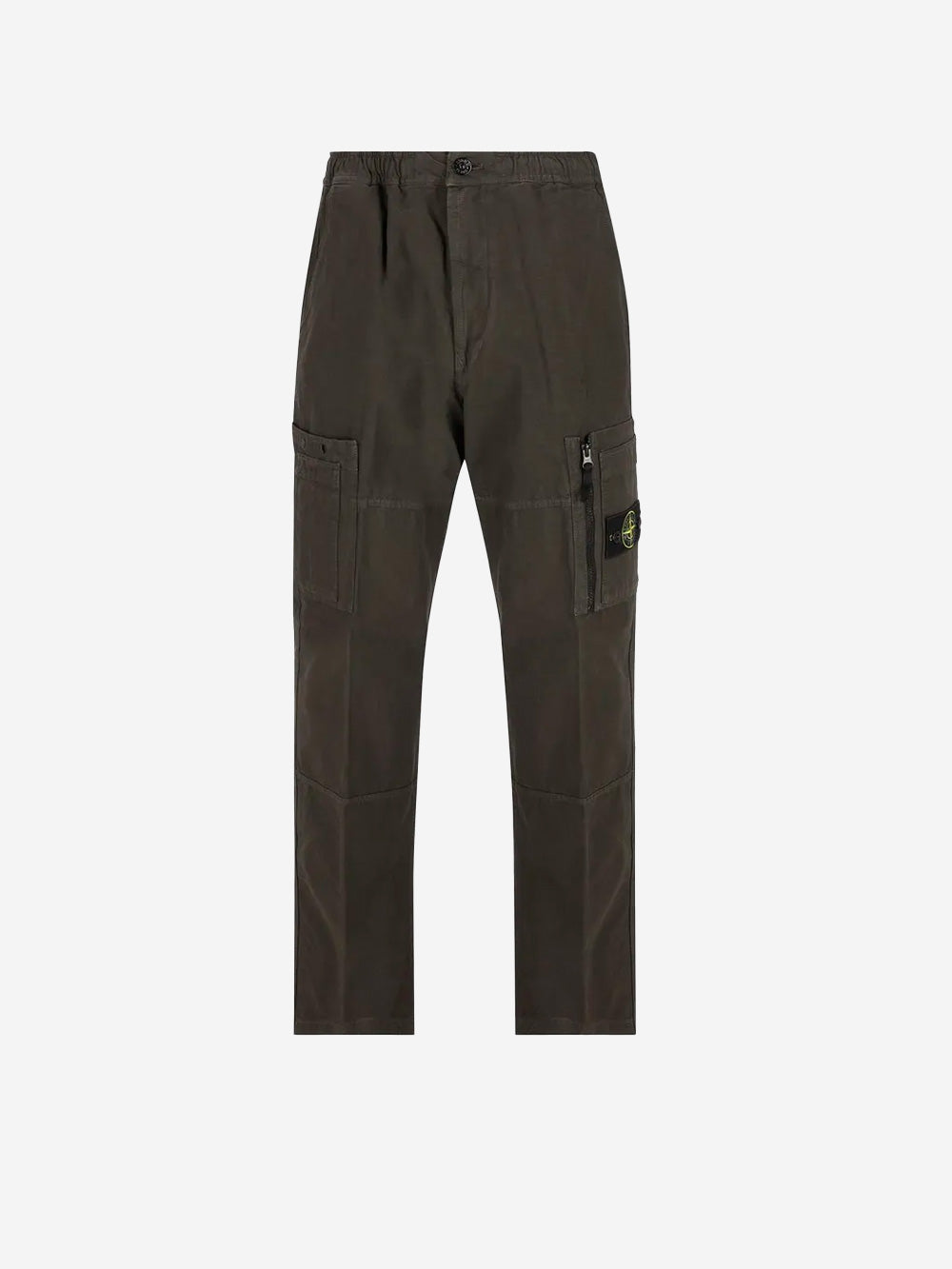 STONE ISLAND Pantaloni cargo in cotone ripstop con tasche multiple con zip Grigio Urbanstaroma