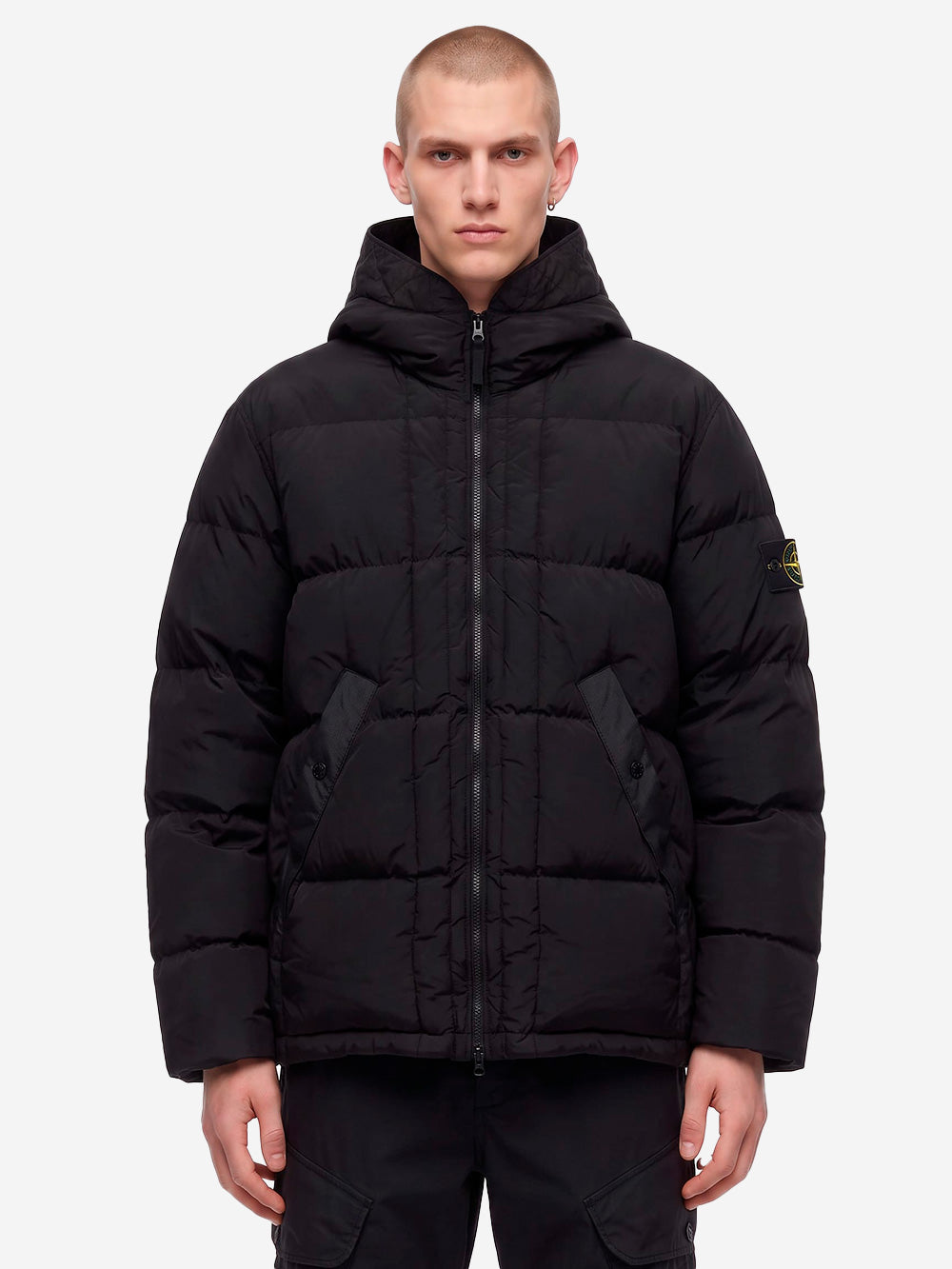 STONE ISLAND Piumino Nylon Metal in ECONYL nero Nero Urbanstaroma