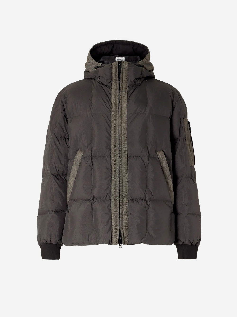 STONE ISLAND Piumino grigio Crinkle Reps antigoccia Piombo Urbanstaroma