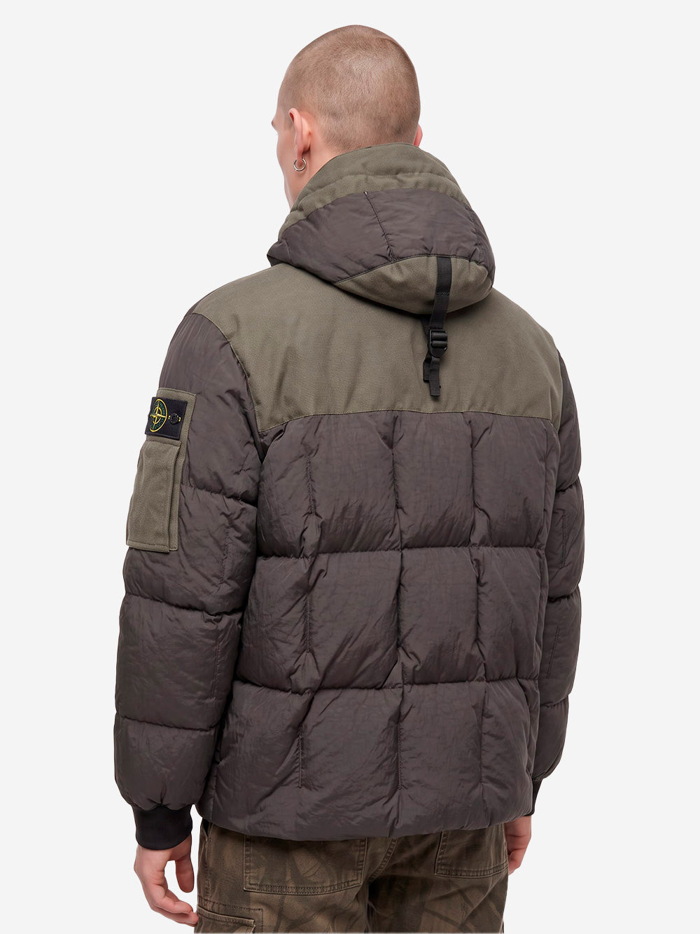 STONE ISLAND Piumino grigio Crinkle Reps antigoccia Piombo Urbanstaroma