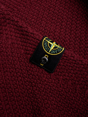 STONE ISLAND Maglione in lana di agnello bordeaux