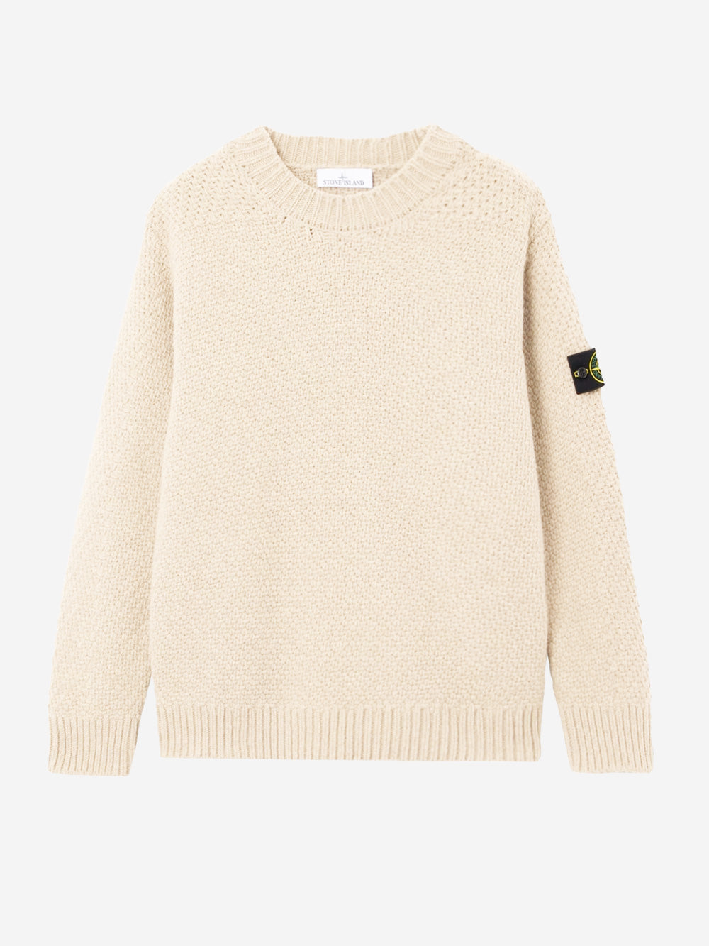 STONE ISLAND Maglione in lana di agnello panna Panna Urbanstaroma