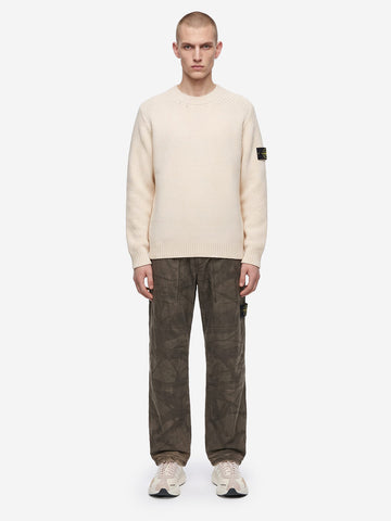 STONE ISLAND Maglione in lana di agnello panna Panna