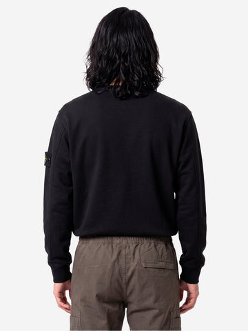 STONE ISLAND Felpa Girocollo nera Sleeve Pocket Badge Nero