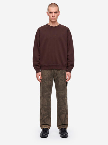 STONE ISLAND Felpa girocollo in cotone vinaccia Vinaccia