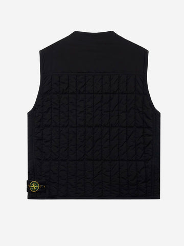 Gilet imbottito trapuntato nero con finitura antigoccia
