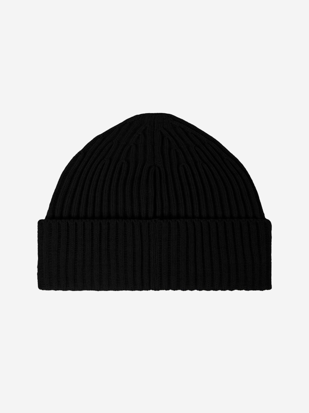 STONE ISLAND Beanie nero in lana Geelong a costine con badge Nero Urbanstaroma