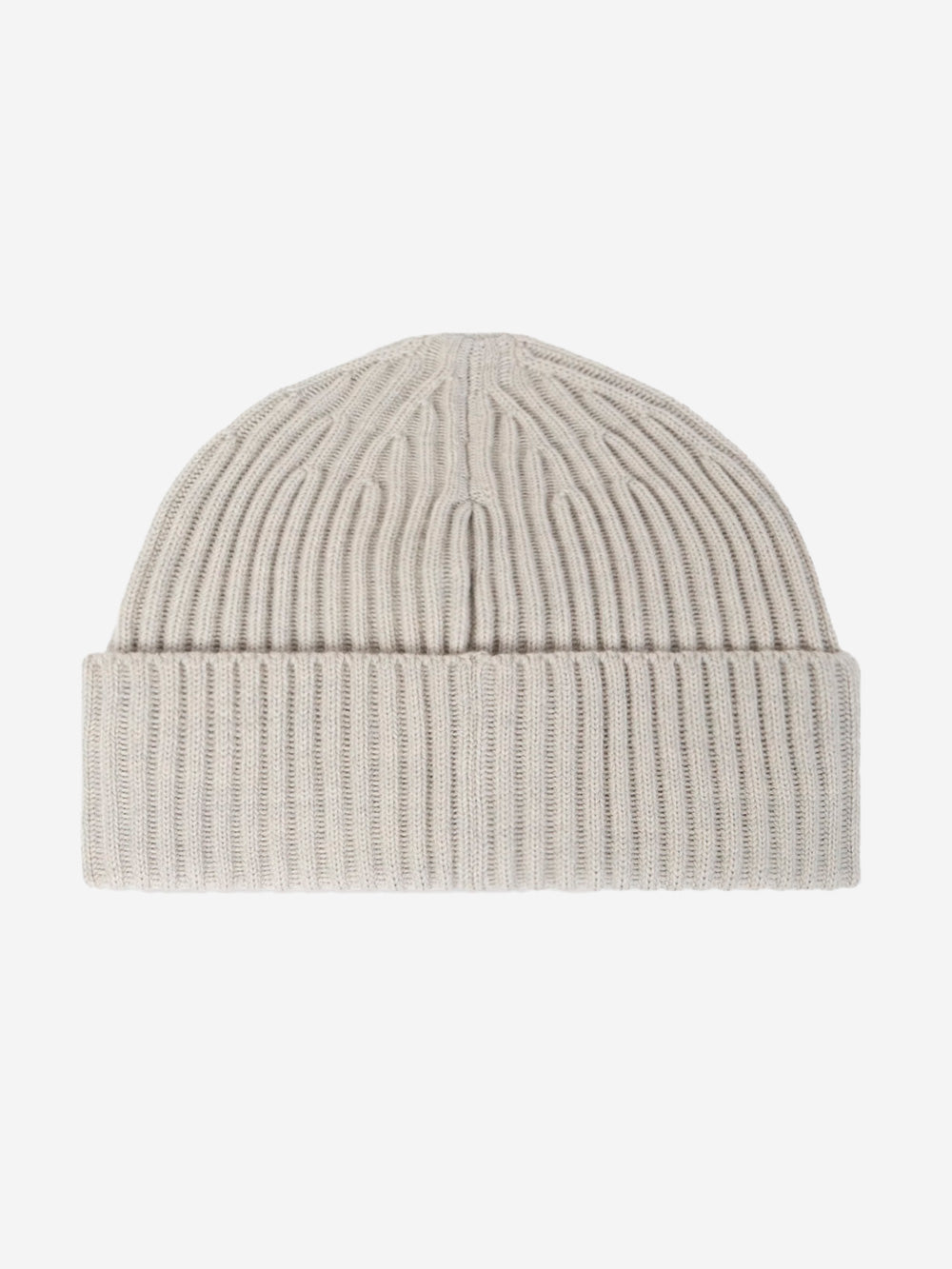 STONE ISLAND Beanie grigio in lana Geelong a costine con badge Grigio Urbanstaroma