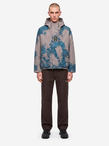 STONE ISLAND Parka Corto 'David' imbottito con finitura dipinta a mano Grigio blu