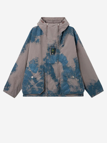 STONE ISLAND Parka Corto 'David' imbottito con finitura dipinta a mano Grigio blu