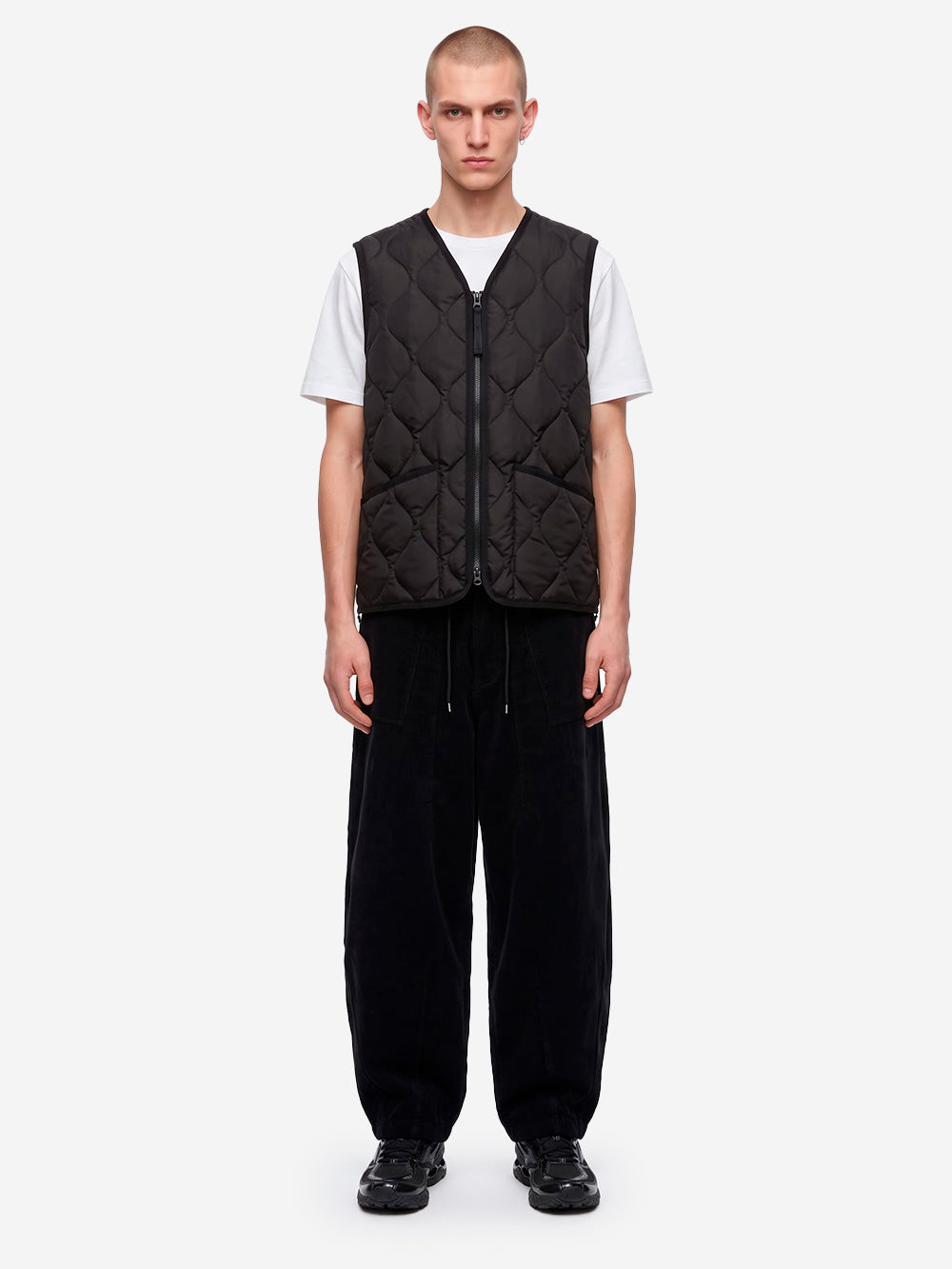 TAION Military Zip Neck Down Smanicato nero Nero Urbanstaroma