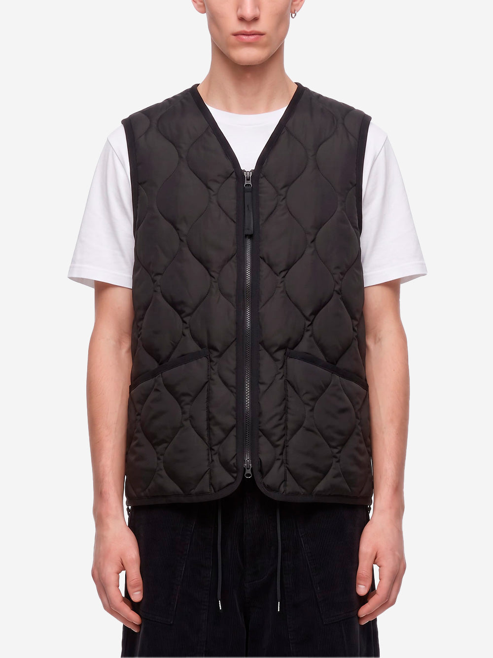 TAION Military Zip Neck Down Smanicato nero Nero Urbanstaroma