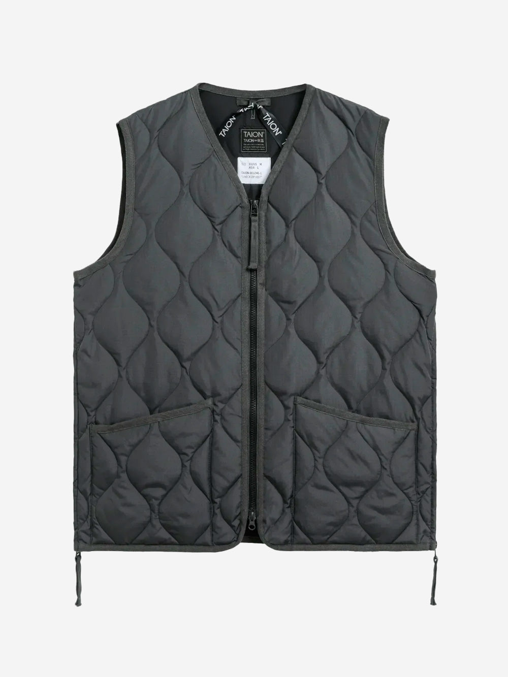 TAION Military Zip Neck Down Smanicato grigio grigio Urbanstaroma