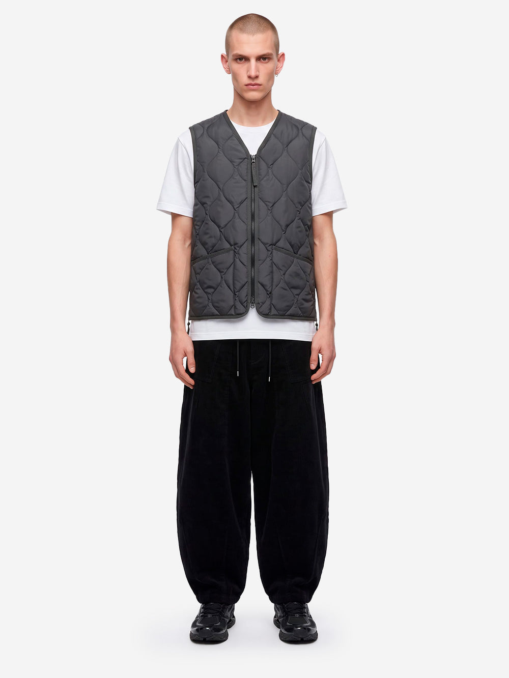TAION Military Zip Neck Down Smanicato grigio grigio Urbanstaroma