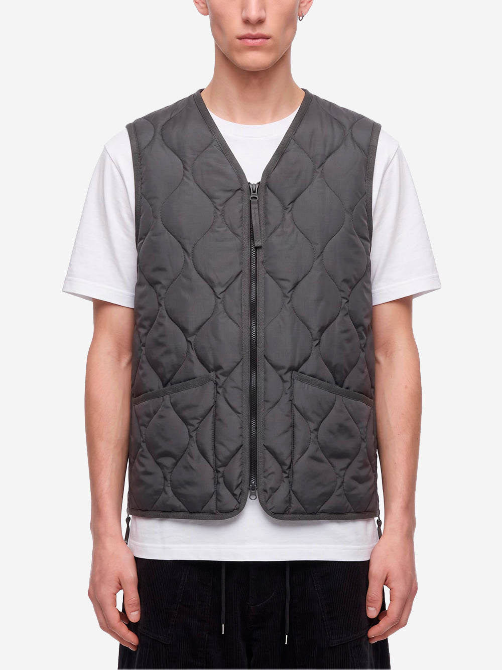 TAION Military Zip Neck Down Smanicato grigio grigio Urbanstaroma