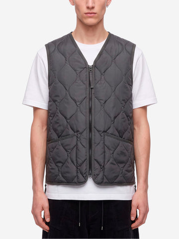 TAION Military Zip Neck Down Smanicato grigio grigio