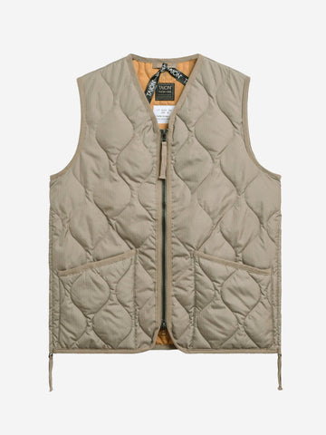 TAION Military Zip Neck Down Smanicato Light Mocha Beige