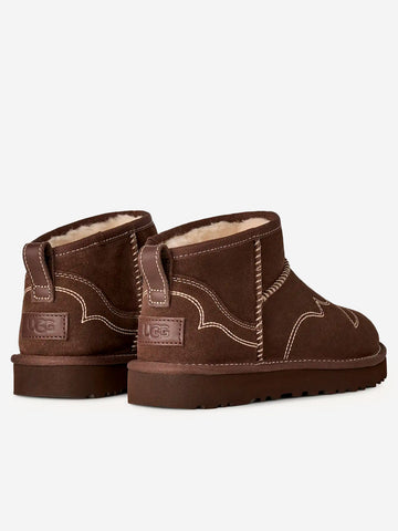 UGG W Classic Ultra Mini Western 'Burnt cedar' Marrone