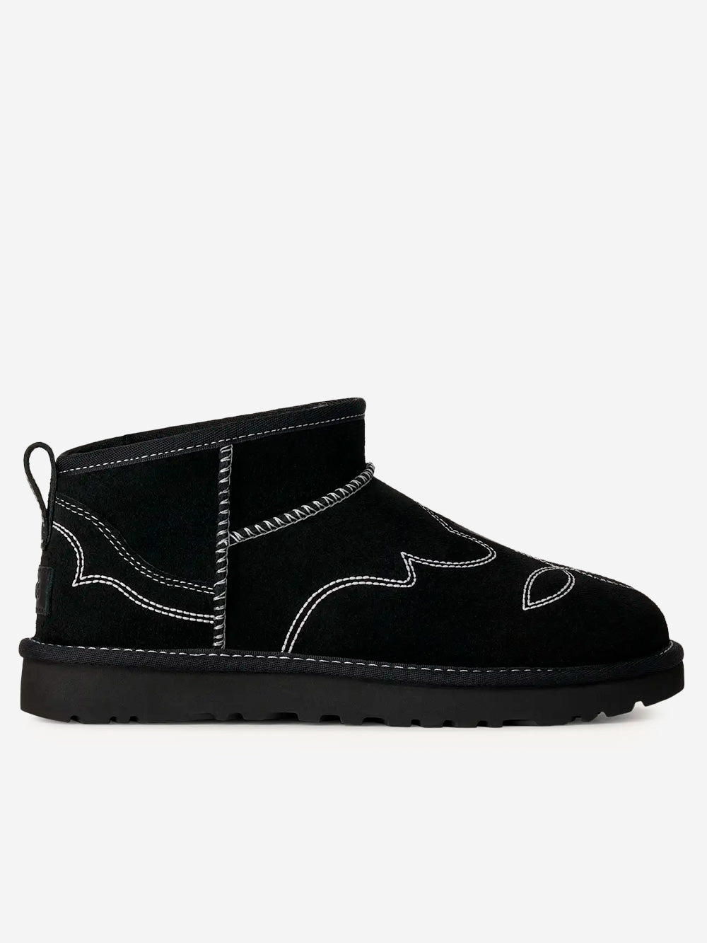 UGG W Classic Ultra Mini Western 'Black' Nero bianco Urbanstaroma
