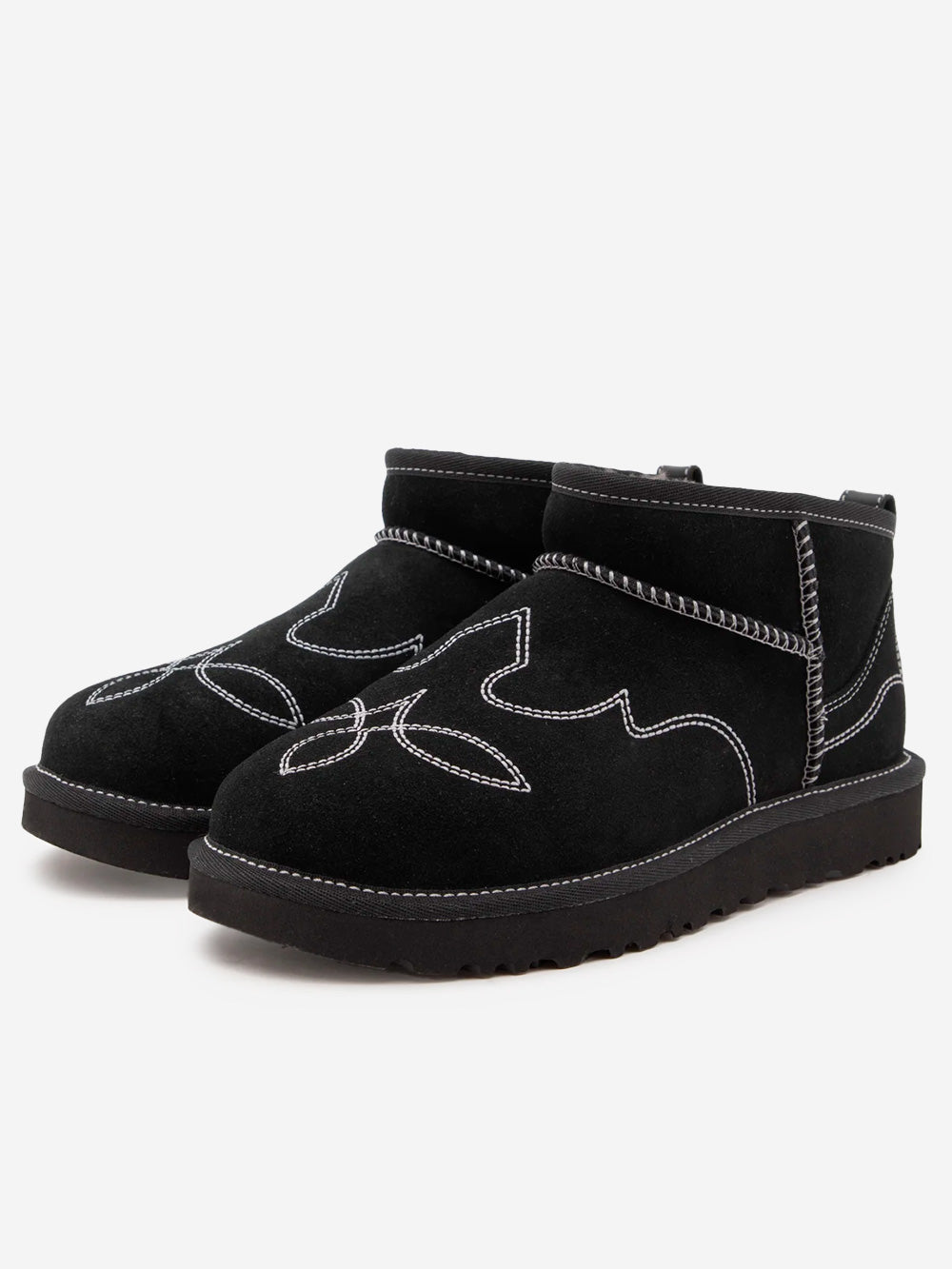 UGG W Classic Ultra Mini Western 'Black' Nero bianco Urbanstaroma