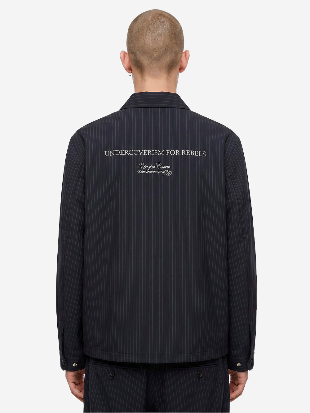 UNDERCOVER Giacca Pinstripe Coach Jacket Navy Urbanstaroma