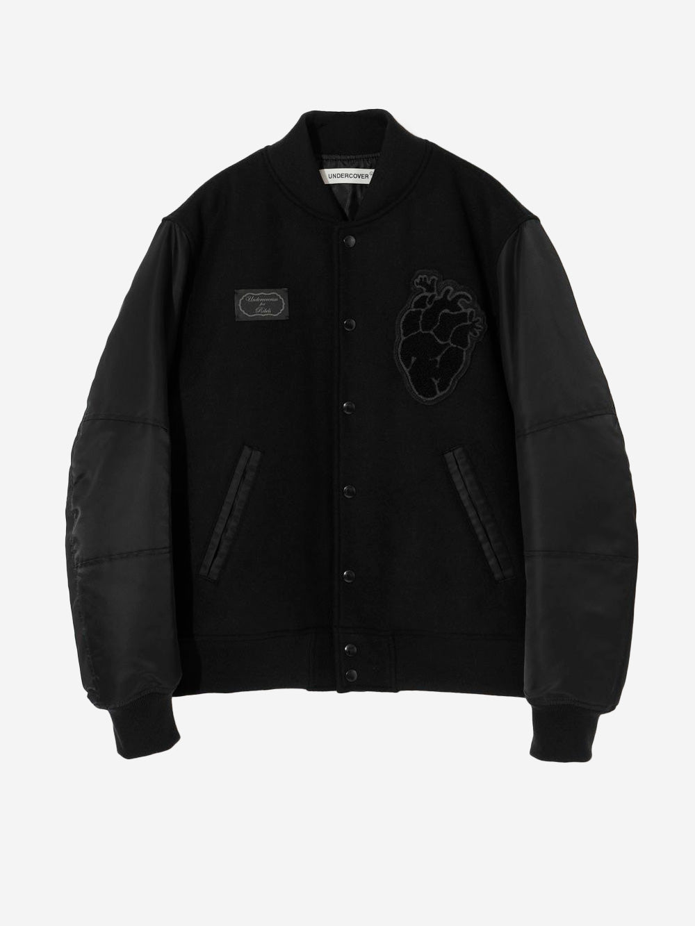 UNDERCOVER Giacca Stadium in misto lana con patch e ricamo Nero Urbanstaroma