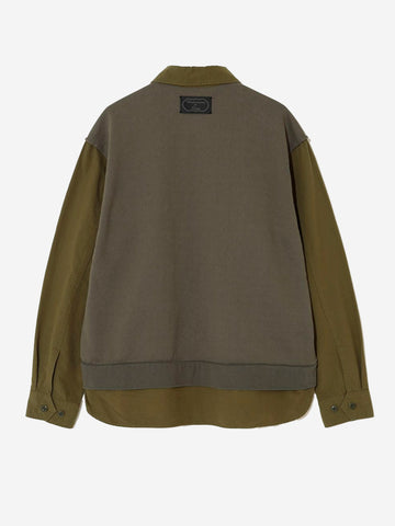 UNDERCOVER Camicia 'Field' verde con pannelli in ripstop Verde militare