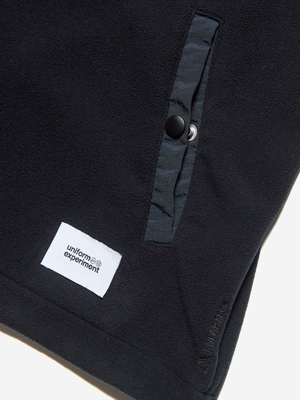 UNIFORM EXPERIMENT Felpa a girocollo in pile nera Nero Urbanstaroma