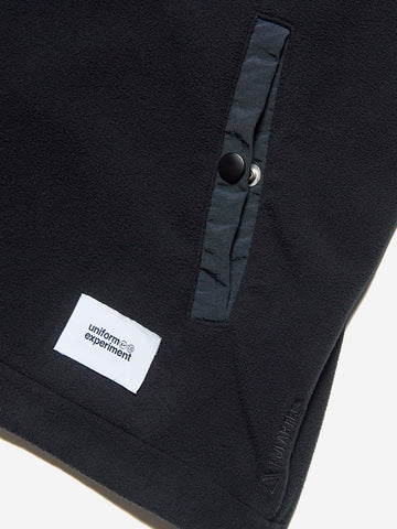 UNIFORM EXPERIMENT Felpa a girocollo in pile nera Nero