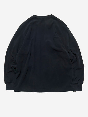 UNIFORM EXPERIMENT Felpa a girocollo in pile nera Nero