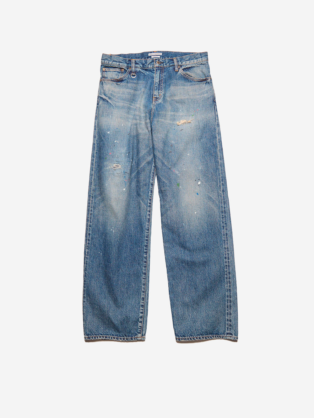 UNIFORM EXPERIMENT Jeans baggy cimosati damaged Blu Urbanstaroma
