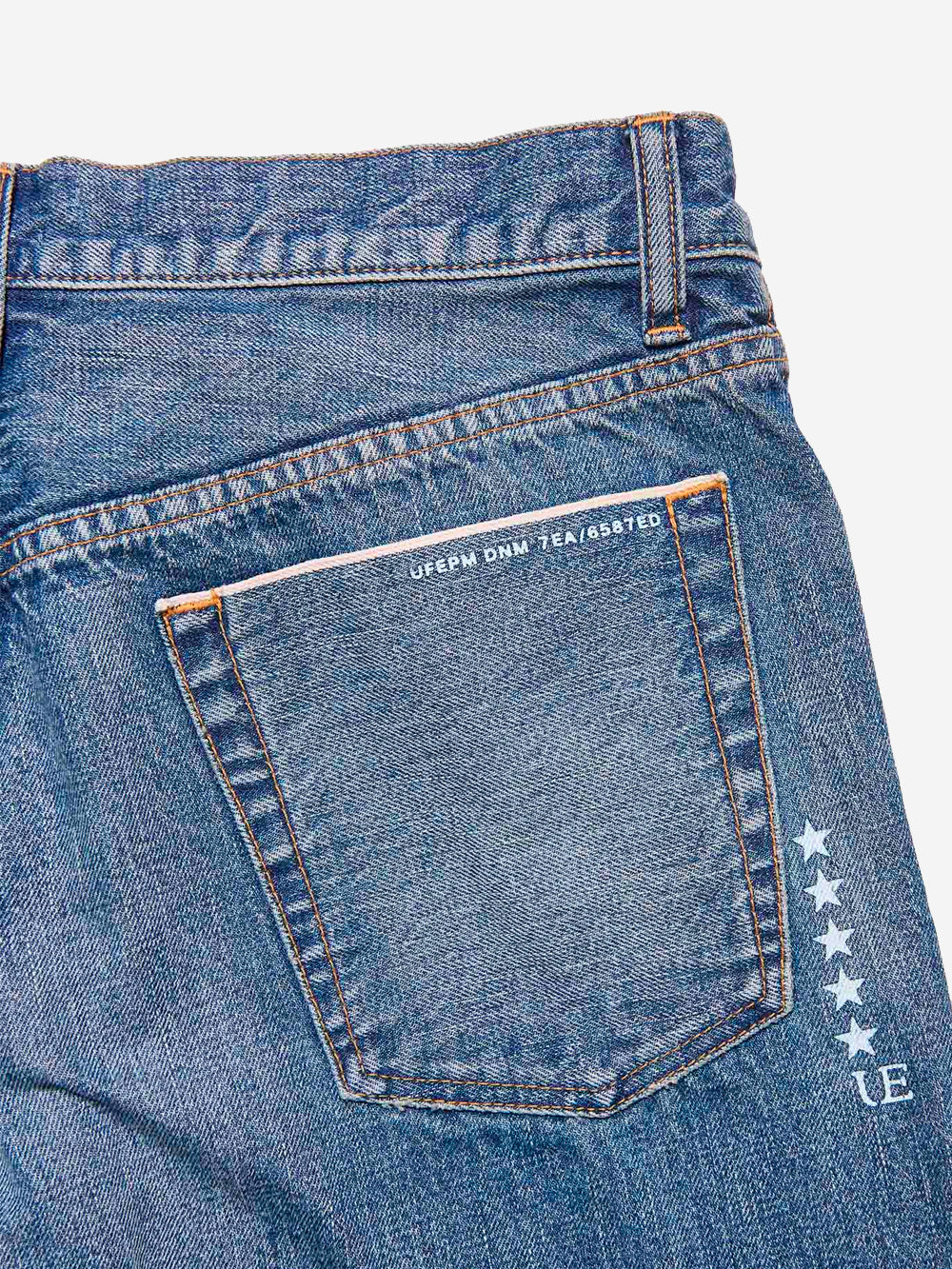 UNIFORM EXPERIMENT Jeans baggy cimosati damaged Blu Urbanstaroma