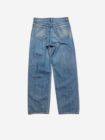 UNIFORM EXPERIMENT Jeans baggy cimosati damaged Blu