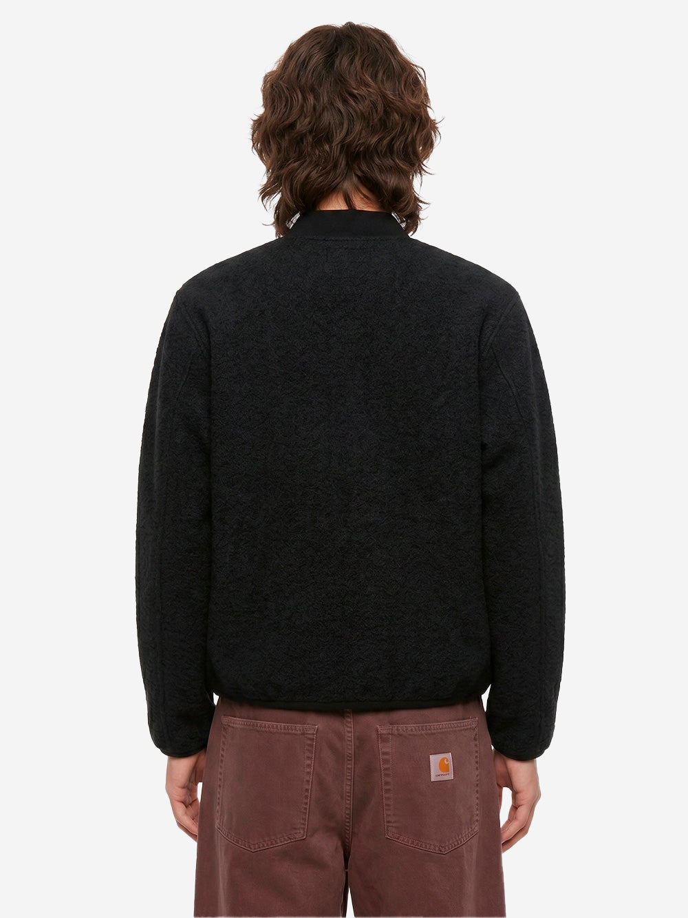 UNIVERSAL WORKS Bomber nero in lana con zip Nero Urbanstaroma