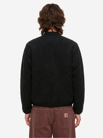 UNIVERSAL WORKS Bomber nero in lana con zip Nero